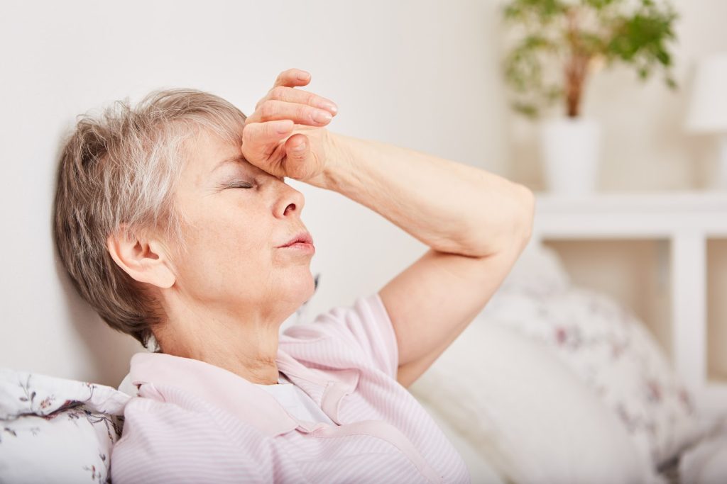 woman in discomfort due to heat